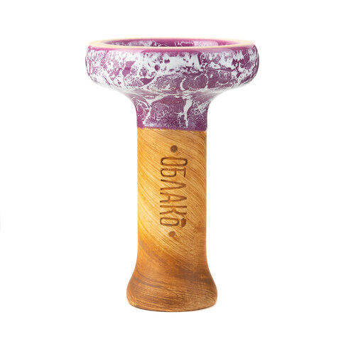 Shisha Bowl / Head Oblako Black Glaze Top (Purple Marble)